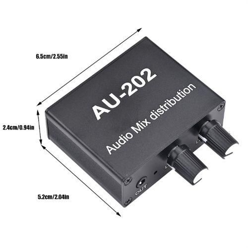 AU202 2 Input 2 Output Stereo Mixer Audio Distributor for H
