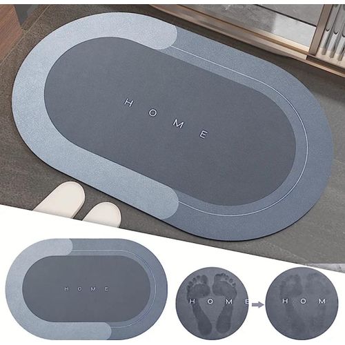 Anti-skid Water Absorbing Rubber Bathroom/ Kitchen Mat - Multicolor