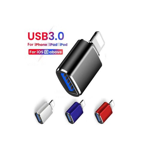 Wahbite Apple Lightning to USB Camera Adapter, USB 3.0 OTG Cable for iPhone/iPad to Connect Card Reader, USB Flash Drive, U Disk, Keyboard, Mouse, Hubs, MIDI, Plug & Play