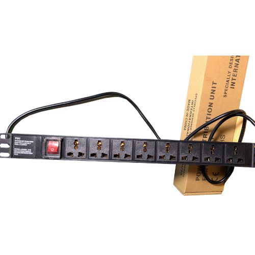Rohs PDU-6 WAY DURABLE EXTENSION SOCKET BLACK