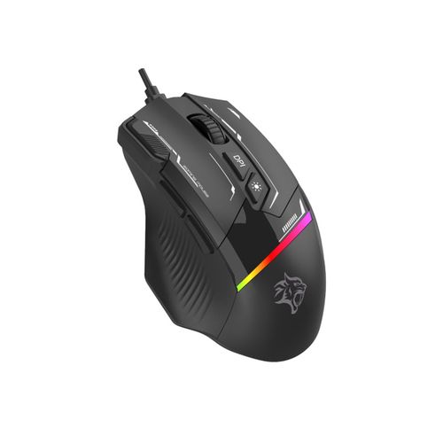 Porodo Gaming 8D RGB Wired Mouse DPI 7200 - Black
