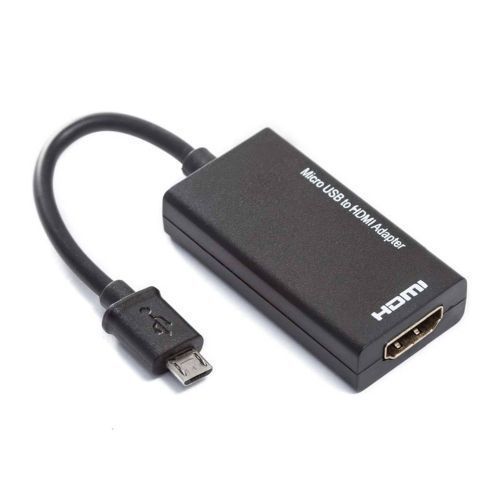 Micro USB To HDMI 1080P HD Audio Video Cable HDTV Converter Adapter -  Black