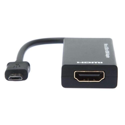Micro USB To HDMI 1080P HD Audio Video Cable HDTV Converter Adapter -  Black