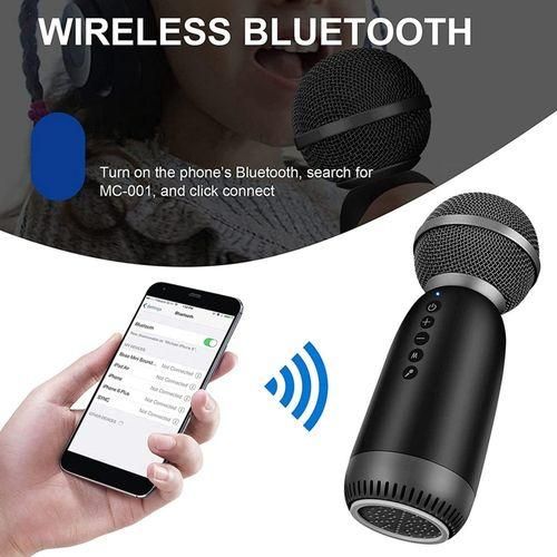 Wireless Microphones Bluetooth Speaker,Wireless Karaoke Mic for Kids Children Mic for Singing Portable Karaoke Mic,Pink