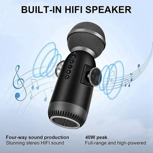 Wireless Microphones Bluetooth Speaker,Wireless Karaoke Mic for Kids Children Mic for Singing Portable Karaoke Mic,Pink