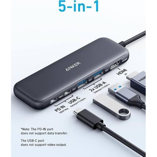 Anker USB-C Hub 5-in-1 with 4K HDMI Display Black