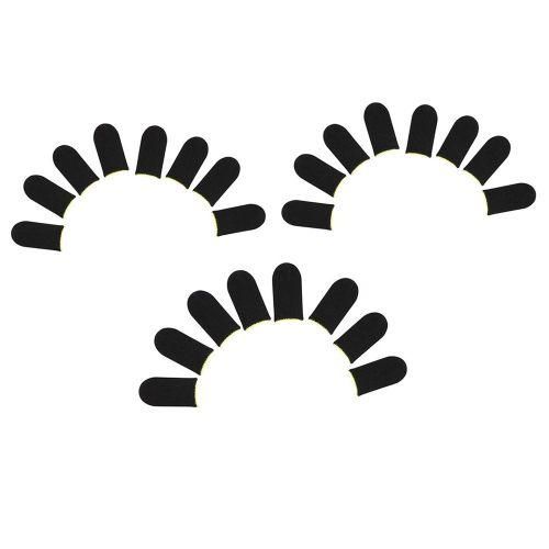 18Pin Carbon Fiber Finger Sleeves for PUBG Mobile Games Press Screen Finger Sleeves,Black  Yellow24 Pcs