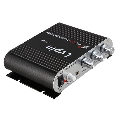 LVPIN 12V 200W Mini HiFi Stereo Amplifier MP3 Car Radio Channels 2 House Super Bass