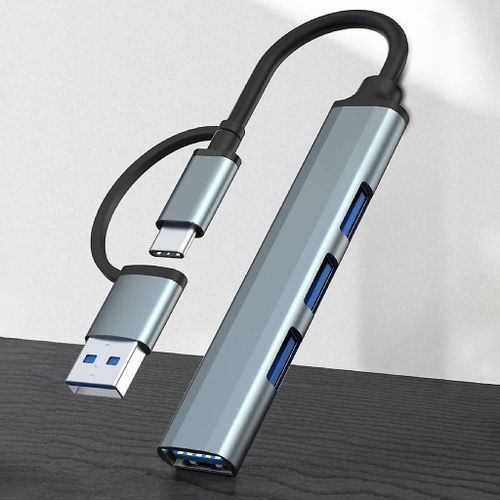 4 Port Usb-c Hub Usb 3.0 Type-c Multi Splitter Expander For Pc