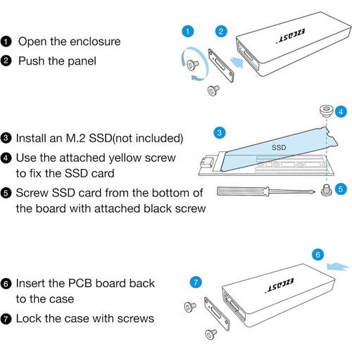 EZCast M.2 NVME SSD Case Enclosure -EZCast