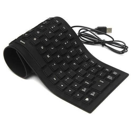 Flexible USB - Silicon Keyboard - Black.
