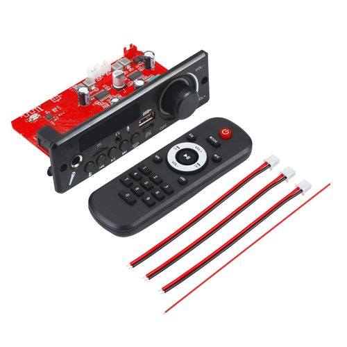 MP3 Decoder Module Audio Amplifier 2*80W Speaker Decode Board for MP3 WAV FLAC APE Lossless Format,Black Silicone Remote Control NO5116
