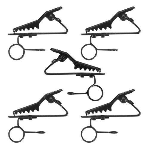 5 Pcs Ring Mini 7.5 mm Microphone Clip Holder Tie Clip Colla
