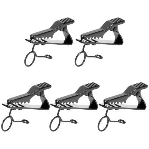 5 Pcs Ring Mini 7.5 mm Microphone Clip Holder Tie Clip Colla