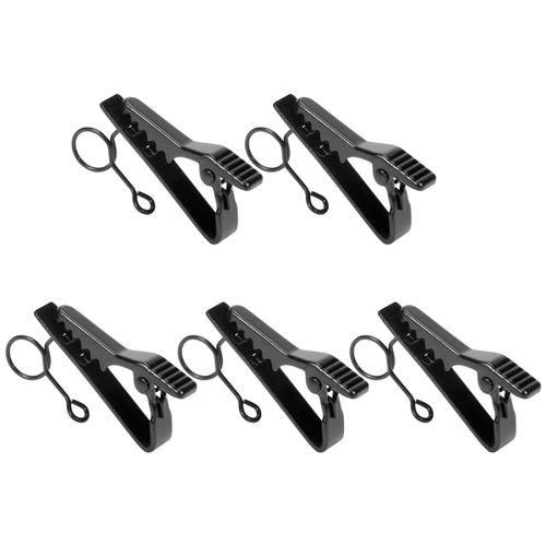 5 Pcs Ring Mini 7.5 mm Microphone Clip Holder Tie Clip Colla