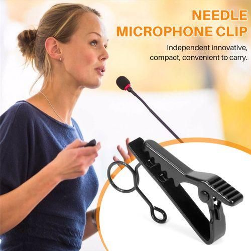 5 Pcs Ring Mini 7.5 mm Microphone Clip Holder Tie Clip Colla