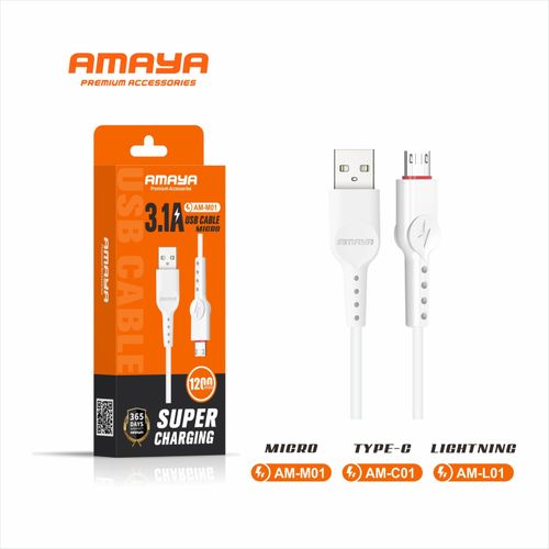 Amaya Effective Super Fast Charging , Data Transfer Cable type micro