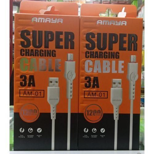 Amaya Effective Super Fast Charging , Data Transfer Cable type micro
