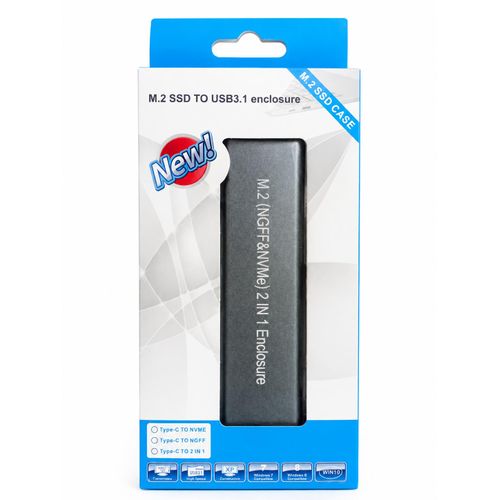 M2 NVMe /SATA SSD Case 10Gbps HDD Box M2 NVME NGFF SSD to USB 31 Enclosure Dual Protocol Type-A to Type-C for M2 SSD
