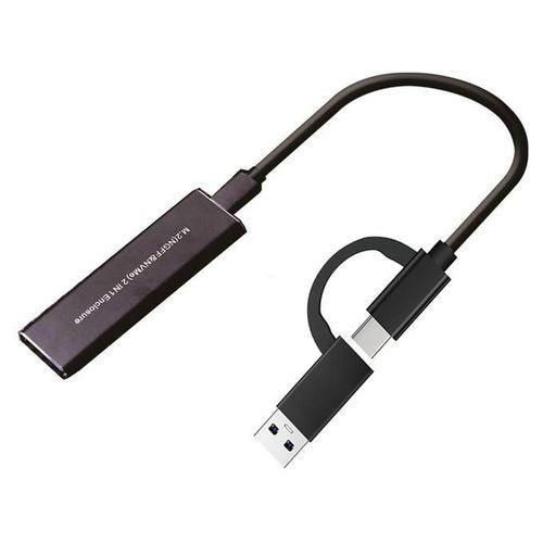 M2 NVMe /SATA SSD Case 10Gbps HDD Box M2 NVME NGFF SSD to USB 31 Enclosure Dual Protocol Type-A to Type-C for M2 SSD
