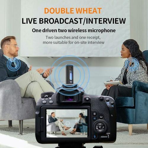 Wireless 3.5mm Lavalier Lapel Microphones Condenser Recording Mic