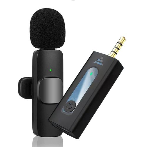 K35 Double Wireless Lavalier Microphone with AUX pin