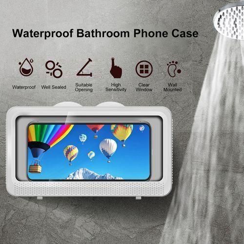 Waterproof Bathroom Phone Case Wall Mounted Phone Holder
