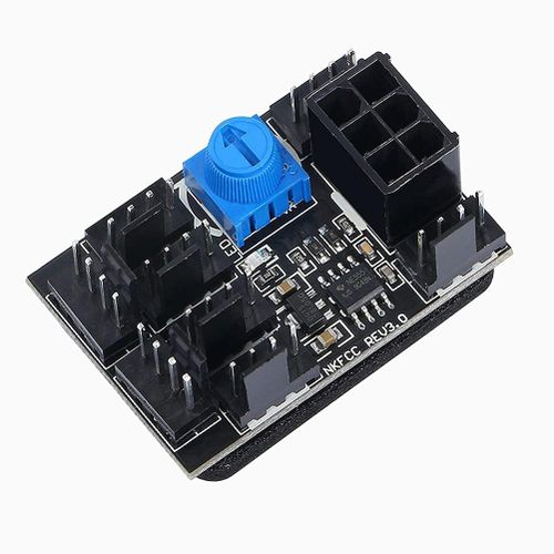 915 Generation 3-Pin 4-Pin Fan Adapter PC Case Cooling Fan Hub with 6-Pin P