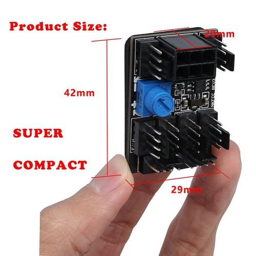 915 Generation 3-Pin 4-Pin Fan Adapter PC Case Cooling Fan Hub with 6-Pin P