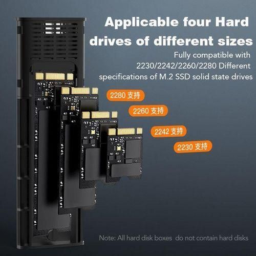 2 in 1 Dual Protocol M2 SSD Case NVME Enclosure M.2 To USB Type C 3.1 SSD Adapter For NVME+ SSD Disk Box M.2 SSD Case