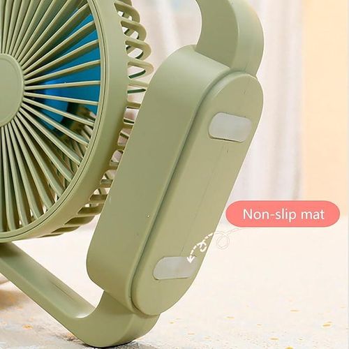 Portable Small Fans, Rechargeable Desk Fan with Strong Airflow, Stepless Speed Control, Wide-angle Air Supply USB Fan Removable Front Cover Electric Fan for Whole Room-Multicolour