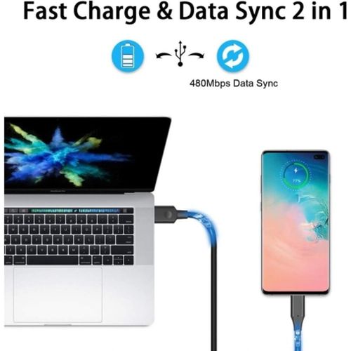 USB-C Cable Type-C Fast Charger Power Wire -Black