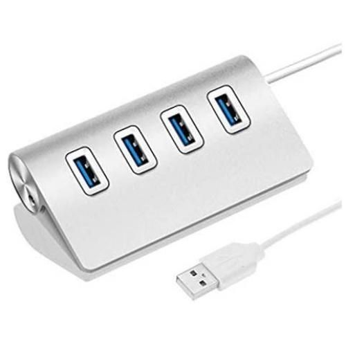 3.0 USB 4 Port Hub (Support 2TB) - Silver