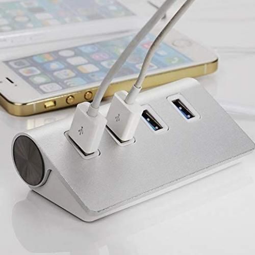 3.0 USB 4 Port Hub (Support 2TB) - Silver