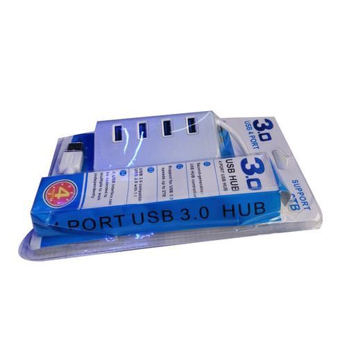 3.0 USB 4 Port Hub (Support 2TB) - Silver