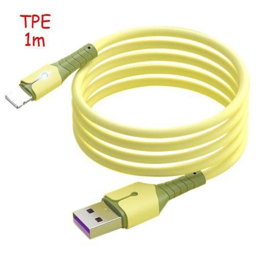 915 Generation Data Cable, OxygenFree Pure Copper Core Liquid1M,Yellow