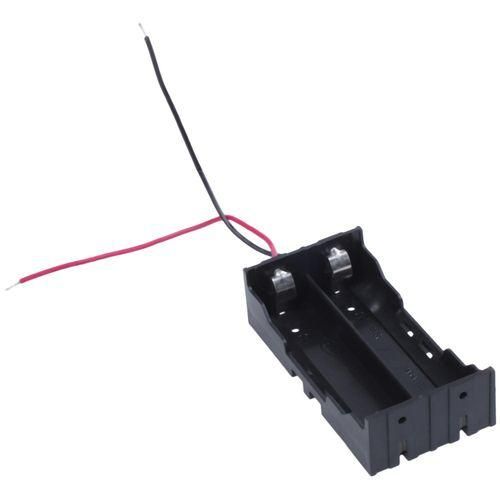 Plastic 2 x 3.7 V 18650 Battery Holder Case Black