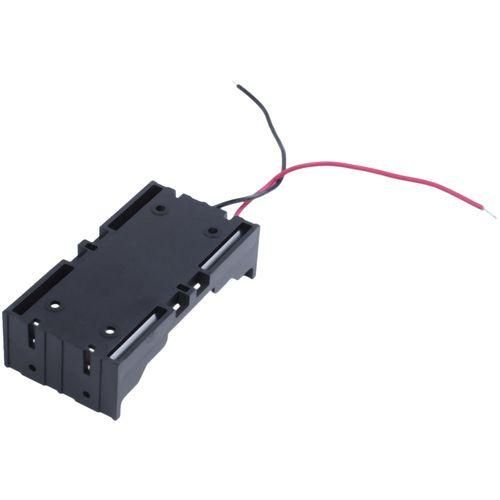 Plastic 2 x 3.7 V 18650 Battery Holder Case Black