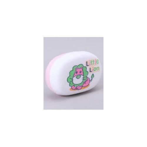 Little Lion Baby Bath Sponge - White, Pink