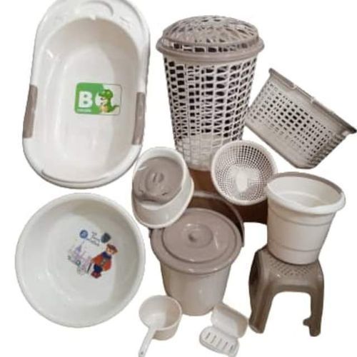 11 Pcs Baby Basin Bathroom Set Design & Color Varies - Beige, Cream