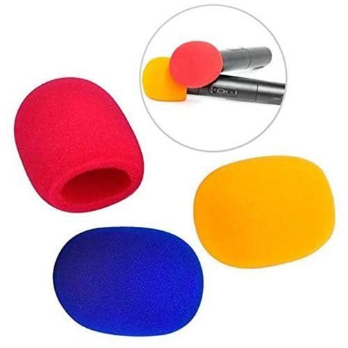 5 Pcs Solid Color NonDisposable Microphone Dust Cover Thick