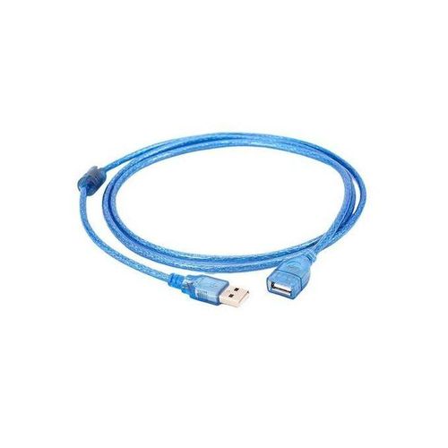 1.5m USB 2.0 Extension Cable High Speed Transparent Male To Female Cord- Blue/Black