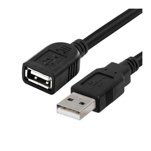 1.5m USB 2.0 Extension Cable High Speed Transparent Male To Female Cord- Blue/Black
