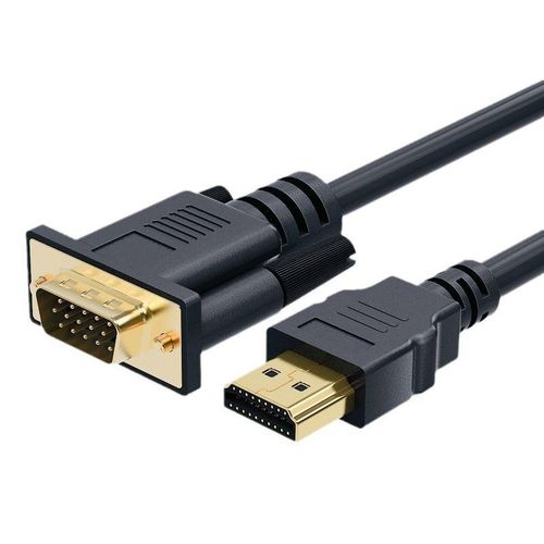 HDMI to VGA Adapter Cable 1.8m Gold-Plated Plug and Play 1080P Support