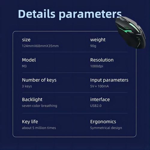 Wired Mouse RGB Gaming Ergoomic Optical Computer Mouse