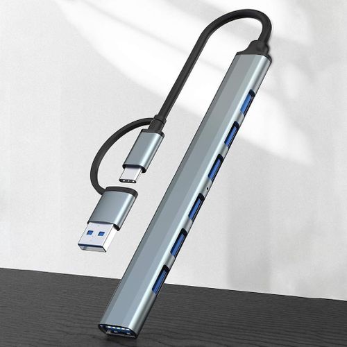 7 Port Usb-c Hub Usb 3.0 Type-c Multi Splitter Expander For PC