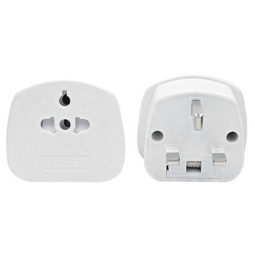 Travel Adapter for China Eu Us to Uk White Plug Pack of 2 NO5116
