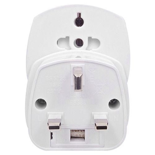 Travel Adapter for China Eu Us to Uk White Plug Pack of 2 NO5116
