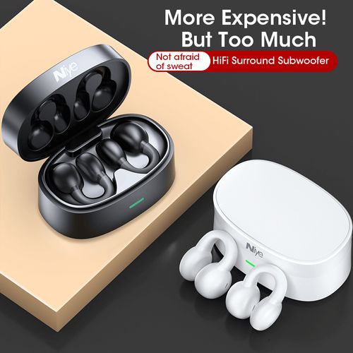 Niye New Bone Conduction Earphone Bluetooth 5.3 Ear Clip on Ear Earring Wireless Headphones TWS Noise reduction Sports Headsets