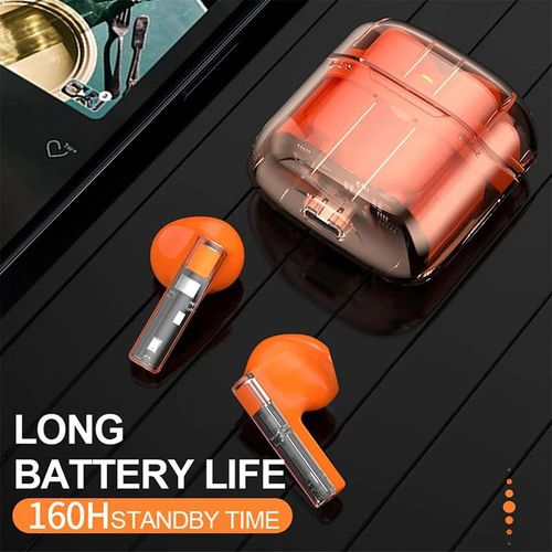 New Transparent In Ear Wireless Bluetooth Headsets BT5.3 Deep Bass Earphones ENC Call Noise Canceling Headphones Stereo Earbuds